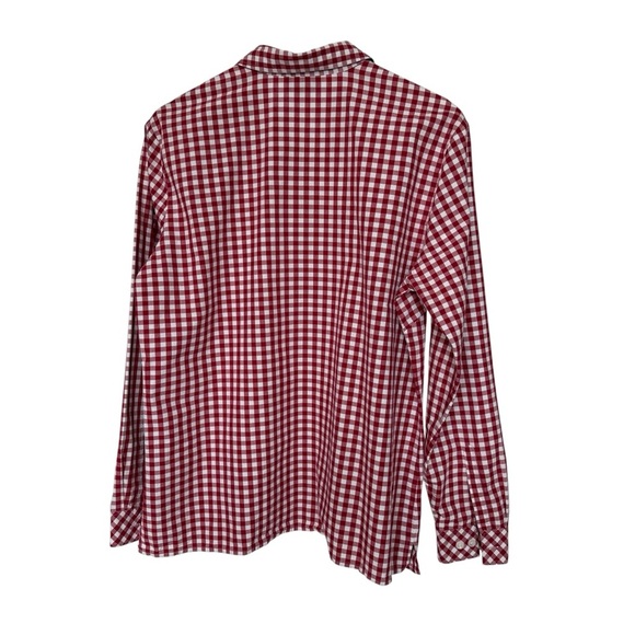 VINTAGE! 90’s Y2K Ann Taylor Women's Red Check Button-Up Shirt L Casual Fall - Picture 4 of 5